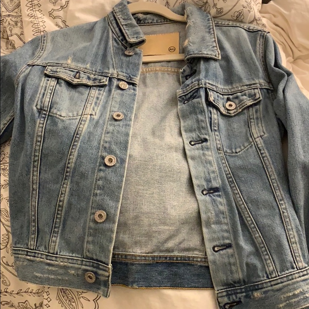 Ag Adriano Goldschmied Light Blue Denim Jacket